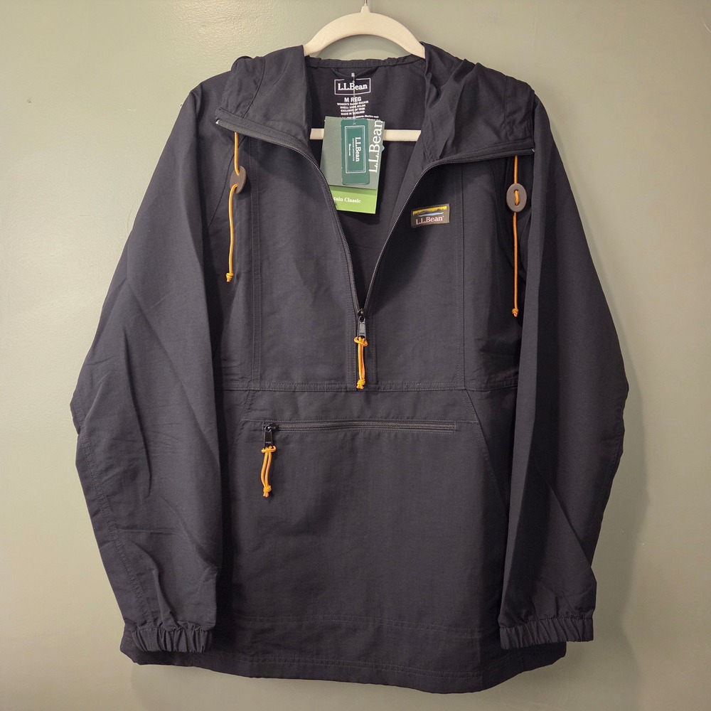 NEW L.L. Bean Women's Mountain Classic Anorak Hooded Jacket 100% Nylon Size M